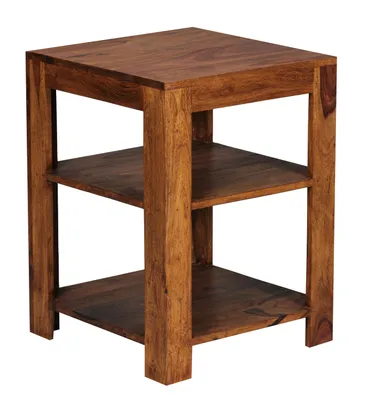 Produktbild von Wohnling Sheesham Massivholz Standregal mit 2 Böden 44 x 44 x 60 cm; WL1.390