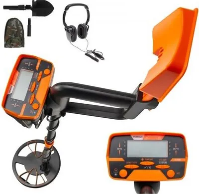 Obrázok produktu pre VEVOR Žltý detektor kovov 3010 Vodotesný diskový detektor kovov Podvodný podzemný detektor kovov Vysoko presný LCD displej Detektor kovov pre dospelých a deti Automatický detektor so slúchadlami