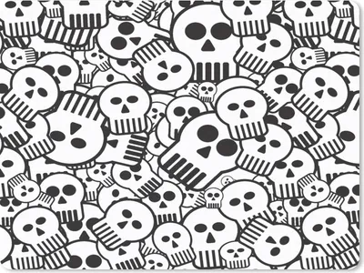 Produktbild von MuchoWow® Mauspad Mousepad Totenkopf - Muster - Punk - Cartoon 23x19 cm - Mousepads - Maus Mat - Pad - Mausunterlage - Schreibtischunterlage - Mauspad