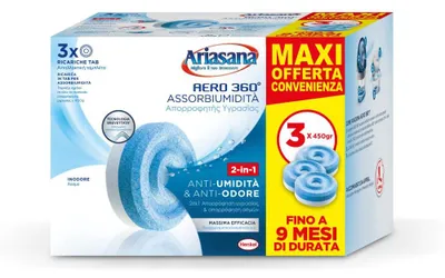 Immagine prodotto di Ariasana Aero 360 Tab Inodore Tripack 3x450g