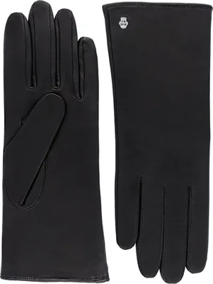 Roeckl Leder-Handschuhe Hamburg Futtermix aus Wolle und Kaschmir  in schwarz