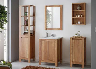 Image de Meubles de salle de bains design Ensemble de salle de bains Armoire lavabo 5 pcs. Nouveau