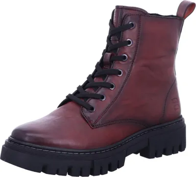 Produktbild von Bagatt Damen-Schnürstiefelette Dunkel-Rot-Schwarz, Farbe:rot, EU Größe:39