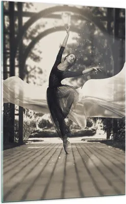 Produktbild von Bilder auf glas - Einteilig - Ballerina Tanz Luft - 70x100cm - Glasbilder - Wandbilder - Bilder - zum Aufhängen bereit - Wanddekoration aus Glas - Glas Bilder - Wandbild auf Glas - GPA70x100-4945