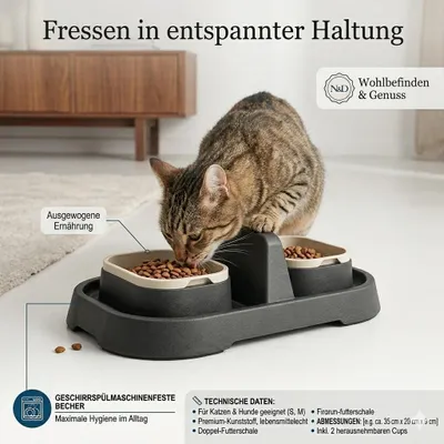 Produktbild von Mamapetz Almo Diner – Erhöhter Premium-Futternapf für Katzen & Hunde