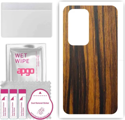 Produktbild von apgo Rückseite Schutzfolie, Skin, kompatibel mit Oppo Find N2, Hinten Displayschutzfolie aus Vinylfolie, kratzfest, einfache Montage - Tigerwood