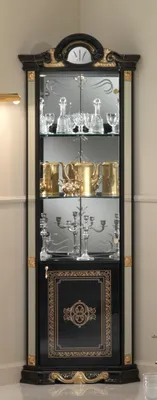 Produktbild von Klassische Vitrine Schrank Wohnzimmer Vitrinenschrank Vitrinen Italien Möbel Neu