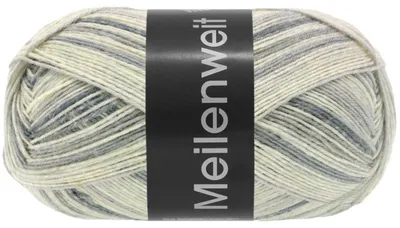 Produktbild von Lana Grossa - Meilenweit 100g Denim Mix Black 4656 silbergrau ecru hellgrau mittelgrau dunkelgrau