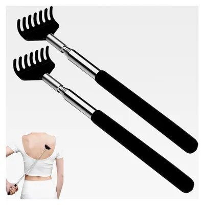 Produktbild von Rückenkratzer aus Edelstahl, für angenehme Kratzgefühle, Rückenschaber (Schwarz)