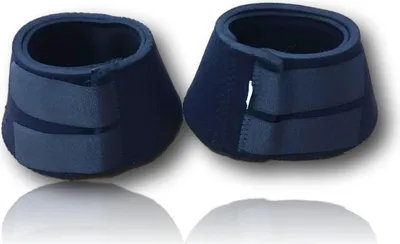 Produktbild von Hufglocken für Pferde Warmblut Kaltblut, Größe XL, Neopren Springglocken Doppelter Klettverschluss Farbe schwarz