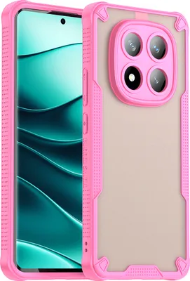 Immagine prodotto di Custodia protettiva per Xiaomi Redmi Note 14 Pro+ 5G, retro opaco traslucido, custodia paraurti in TPU Rosa