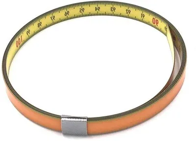 Produktbild von Maßband mit Selbstklebebeschichtung auf der Rückseite, 50 cm, Gelb.
