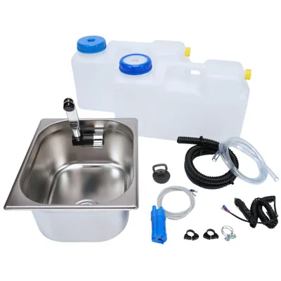 230V Camping Spüle Bausatz Waschbecken Spülbecken Produktbild-Vorschau 3
