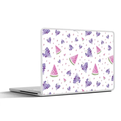 Produktbild von MuchoWow® Laptop Aufkleber Sticker Cover Weintrauben - Wassermelone - Pastell 30x22 cm - Laptop-Sticker