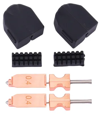 Produktbild von 2-teiliges 0,4-mm-Hotend-Kit als Ersatz für FLASHFORGE AD5X 3D-Drucker, Vollmetall-Extruder, schnell abnehmbare Düse mit Silikonabdeckung und Bürste