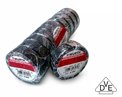 Immagine prodotto di WURTH Nastro isolante nero VDE 10 m x 15 mm per cavi