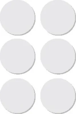 Image de Etiquettes autocollantes, O 32 Mm, blanc - 36 pcs