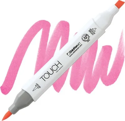 Zdjęcie produktu dla Brush & Chisel dwustronny marker alkoholowy TOUCH, RP198 delikatny różowy