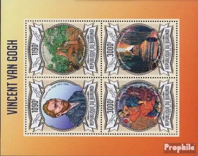 Produktbild von Briefmarken Burundi 2013 Mi 3083-3086 Kleinbogen (kompl.Ausg.) postfrisch Vincent van Gogh