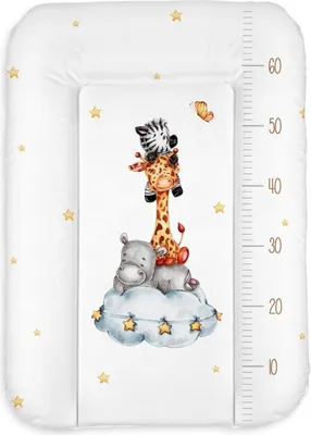 Image de regalik Matelas à langer 50x70 cm, blanc safari – imperméable & lavable, doux nouveau-né, nettoyage facile