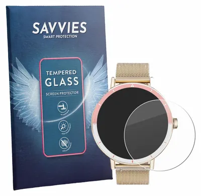 Produktbild von Savvies Schutzglas für Keeponfit Smartwatch 1.27" Displayschutz 9H Glas klar transparent