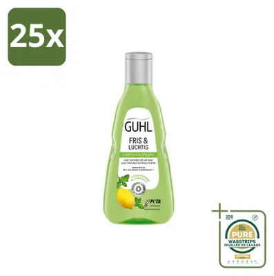 Produktbild von 25 x Guhl Shampoo Fris & Luchtig - 250 ml - Vorratspackung - 25 Stücke