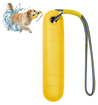 Produktbild von Hundespielzeug, Robustes Spielzeug für das Training, Schwimmspielzeug für Hunde, 22 cm, Mit Seil, Apportierspielzeug für Hunde, Training und Apportieren, für mittelgroße und große Hunde