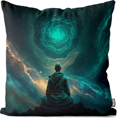 Produktbild von VOID Buddah Universum Meditation Yoga Kissenbezug Kissenhülle Polyester wasserfest Outdoor Indoor