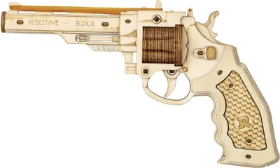 Image de RoboTime 3D puzzle mécanique en bois Revolver Corsac