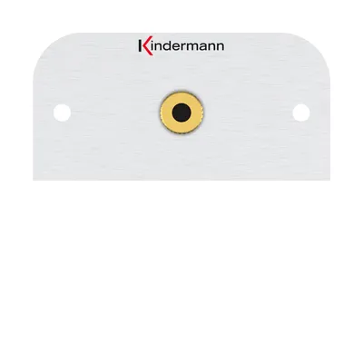 Produktbild von Kindermann Audio Klinke (3,5 mm Stereo) mit Kabelpeitsche Halbblende 54 x 54 mm