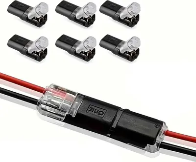 Produktbild von Auto Stecker 6 Stück 2 Polig Steckverbindung Kabelverbinder Wasserdicht Steckverbinder Praktischer Schneller Kabelstecker Verbindungen für 18 22 AWG Kabel Crimp