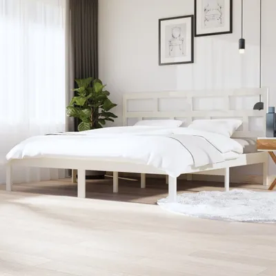 Obrázek produktu pro The Living Store Postel z masivu borovice bílá 200x200 cm