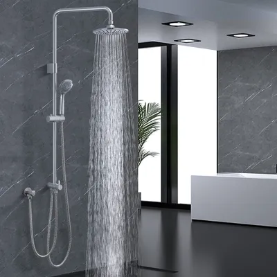 Produktbild von Homelody Duschsystem,Duscharmatur, Dusche Komplett mit Regendusche, Duschset Badewanne, Duschstange mit Brause,Chrom Duschgarnitur Duschkopf,Edelstahl