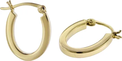 trendor 08784 Damen Ohrringe 925 Silber Goldplattiert Creolen 18 mm 1