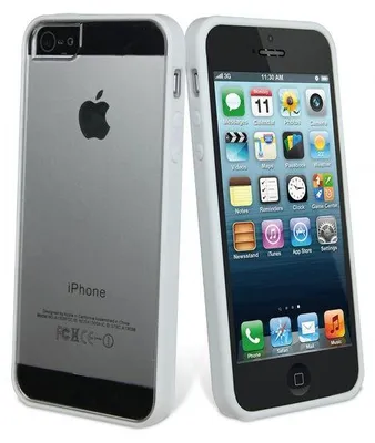 Produktbild von muvit Bimat, iPhone 5 Bumper, Weiß Transparent
