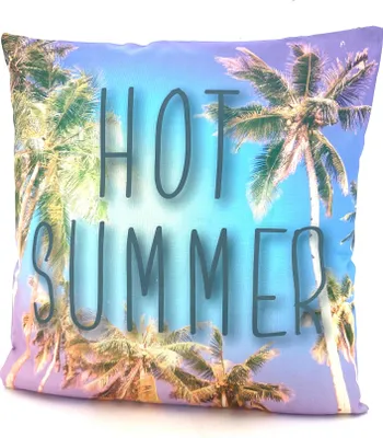 Produktbild von heimtexland ® Outdoorkissen mit Füllung Garten Dekokissen 45x45 schmutz- und wasserabweisend Deko Kissen Outdoor Typ688 Hot Summer