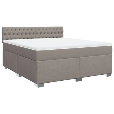 Produktbild von Boxspringbett mit Matratze Taupe 180x200 cm Stoff