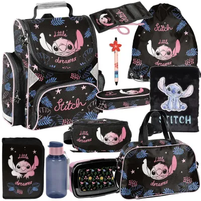 Produktbild von Mega Schulset XXL – Stitch Disney | 11-teiliges Schulranzen-Set Für Jungen & Mädchen Klasse 1–4