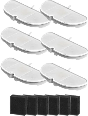 Produktbild von AstroPet 6er Set Ersatzfilter für Scorpio Katzenbrunnen Dreifach-Filtersystem mit Aktivkohle, Ionenaustauschharz und Vliesfilter