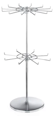 Drehbare Displayständer, 2 Ebenen, verstellbar, Metall, 360° drehbar