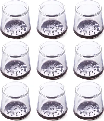 Obrázek produktu pro INF Nábytkové nohy / ochrana nohou nábytku 16-bal Průhledné+hnědé S