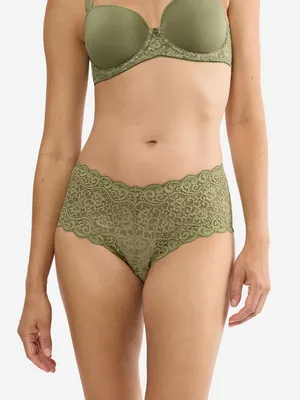 Image de Triumph - Culotte longue pour femme, collection Red Label Amourette, couleur olivegold, taille 40