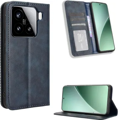 Produktbild von Mobigear Sensation  Xiaomi 15 Pro Hülle Klapphülle Geldbörse - Blau