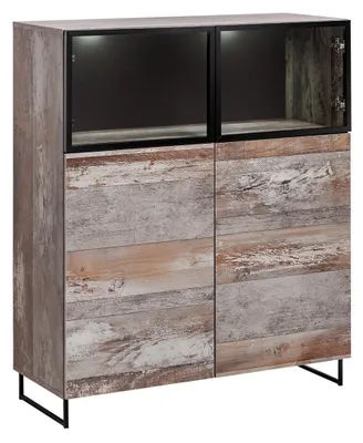 Produktbild von Vitrine Modern Stil Wohnzimmer Design Einrichtung Holz Schrank Neu Möbel