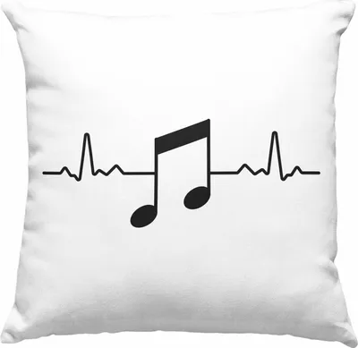 Produktbild von Trendation - Musiker Deko-Kissen mit Füllung 40x40 Musikliebhaber Musik Musiklehrer Geschenk Geschenkidee Musiklehrerin Coach Geschenkideen Herzschlag (Grün)