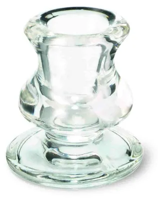 Teelichthalter aus Glas, transparent, 5,7x5,7x6,2 cm