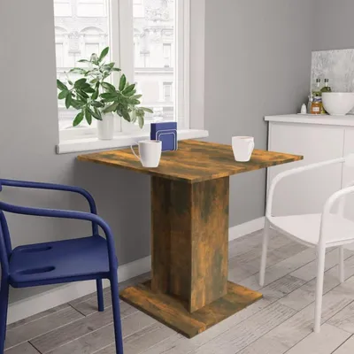 Immagine prodotto di Tavolo da pranzo 80x80x75 cm, struttura in legno impiallacciato effetto noce