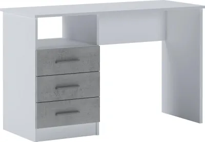 Immagine prodotto di Dmora Scrivania Ardauli 48x120x75h cm Bianco, 3 Cassetti un Vano