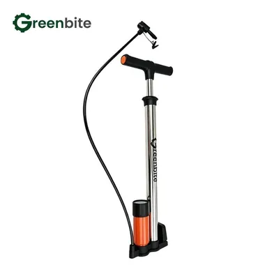 Produktbild von Manuelle Standluftpumpe aus Edelstahl mit Manometer für Fahrrad und Bälle