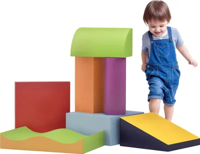 Immagine prodotto di Set di 7 mattoncini in schiuma HOMCOM per bambini da 1 a 3 anni